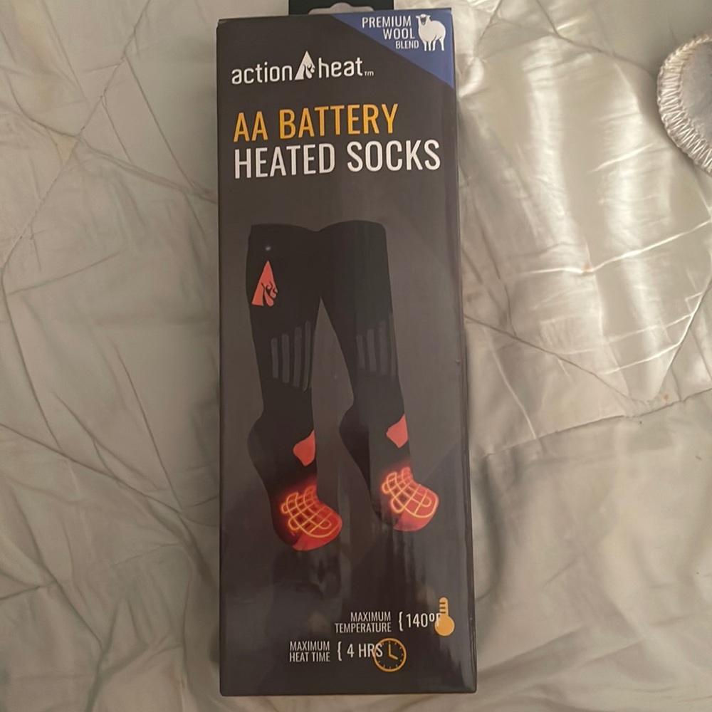 AA battery heated socks great for hunting